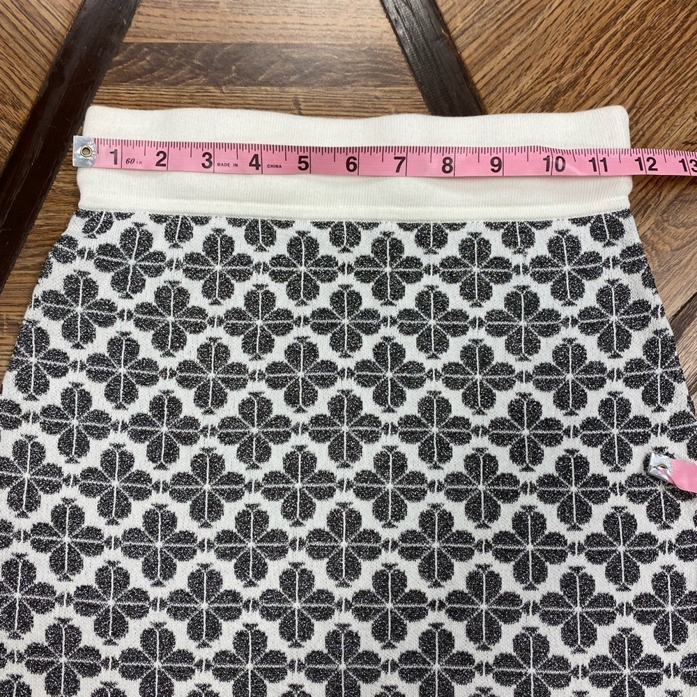 Kate Spade Metallic Floral Print Pencil Sweater Skirt XS - Picture 6 of 10